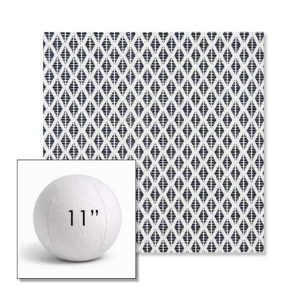 Picture of Detail Navy | 11" Round Ball Pillow Sunbrella® Outdoor Pillow (3" Thick)