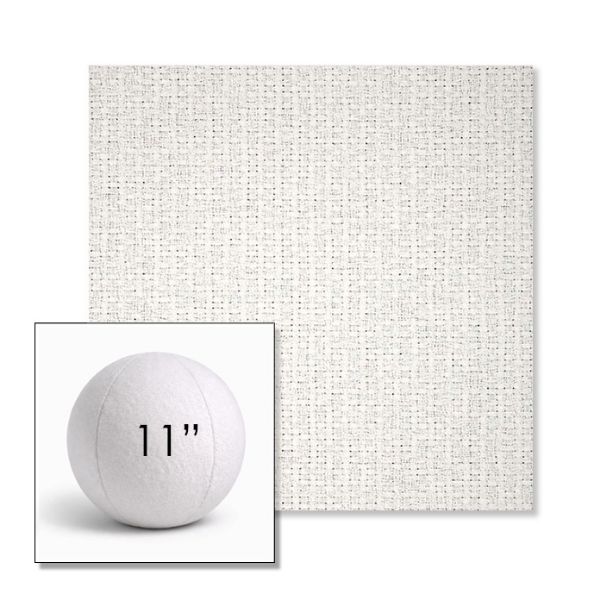 Picture of Dumont Snow | 11" Round Ball Pillow Sunbrella® Outdoor Pillow (3" Thick)