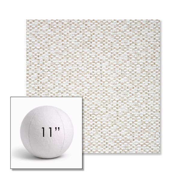 Picture of Dumont Stucco | 11" Round Ball Pillow Sunbrella® Outdoor Pillow (3" Thick)