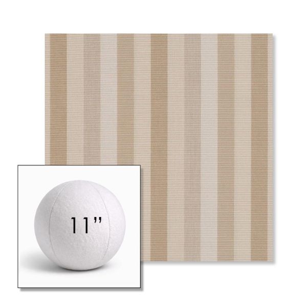 Picture of Entice Linen | 11" Round Ball Pillow Sunbrella® Outdoor Pillow (3" Thick)