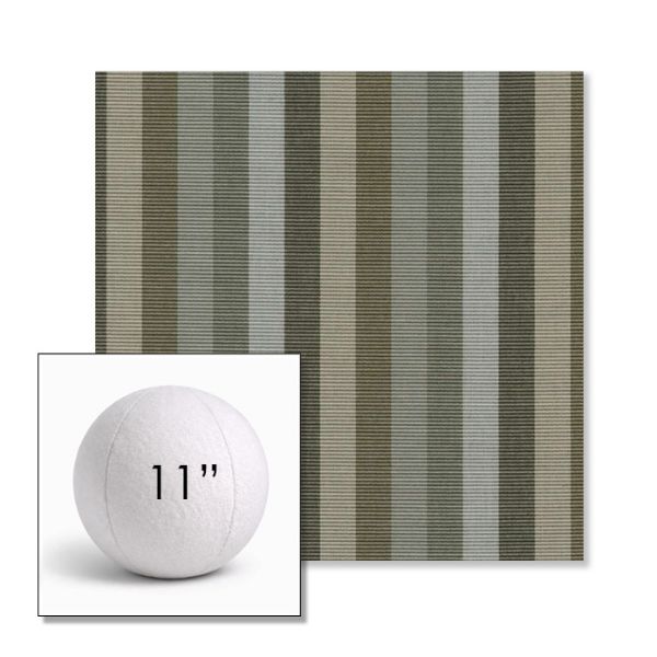 Picture of Entice Moss | 11" Round Ball Pillow Sunbrella® Outdoor Pillow (3" Thick)