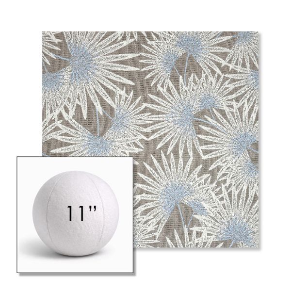 Picture of Etta Vapor | 11" Round Ball Pillow Sunbrella® Outdoor Pillow (3" Thick)