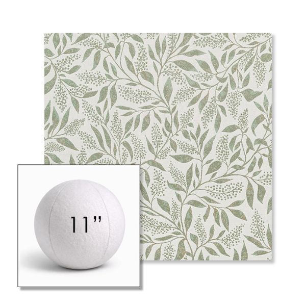 Picture of Exquisite Aloe | 11" Round Ball Pillow Sunbrella® Outdoor Pillow (3" Thick)