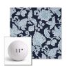 Picture of Floral Song Navy | 11" Round Ball Pillow Sunbrella® Outdoor Pillow (3" Thick)