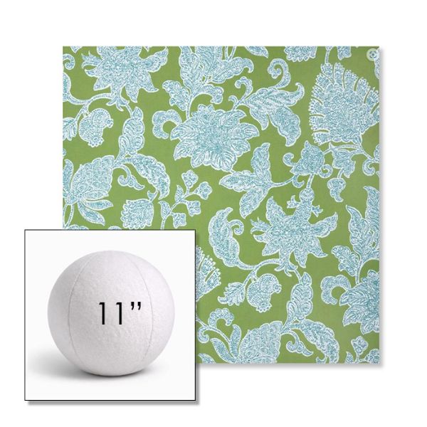 Picture of Floral Song Spring | 11" Round Ball Pillow Sunbrella® Outdoor Pillow (3" Thick)