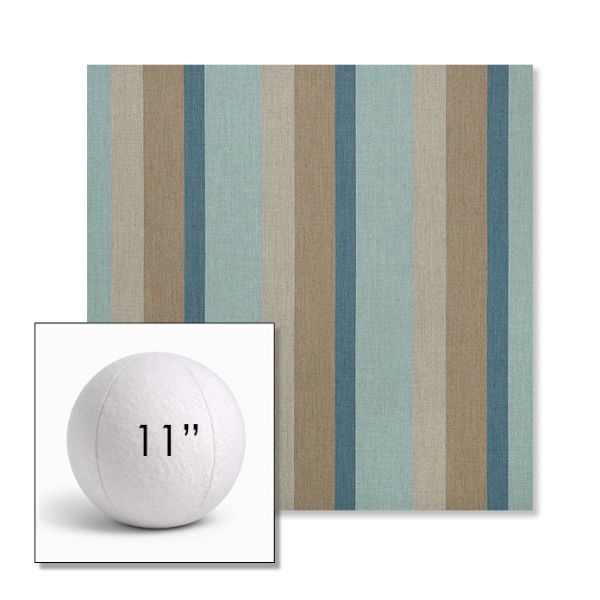 Picture of Gateway Mist | 11" Round Ball Pillow Sunbrella® Outdoor Pillow (3" Thick)