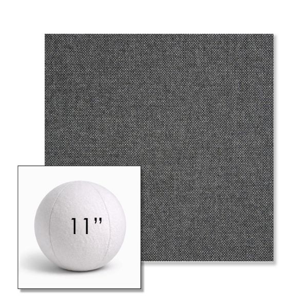 Picture of Idol Slate | 11" Round Ball Pillow Sunbrella® Outdoor Pillow (3" Thick)
