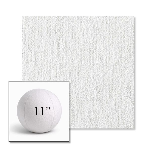 Picture of Improve White | 11" Round Ball Pillow Sunbrella® Outdoor Pillow (3" Thick)