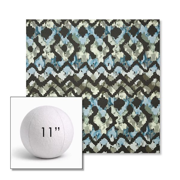 Picture of Inga Green Tea | 11" Round Ball Pillow Sunbrella® Outdoor Pillow (3" Thick)