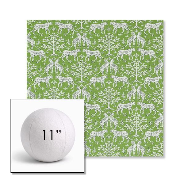 Picture of Jaipur Frame Chive | 11" Round Ball Pillow Sunbrella® Outdoor Pillow (3" Thick)