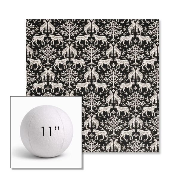 Picture of Jaipur Frame Onyx | 11" Round Ball Pillow Sunbrella® Outdoor Pillow (3" Thick)