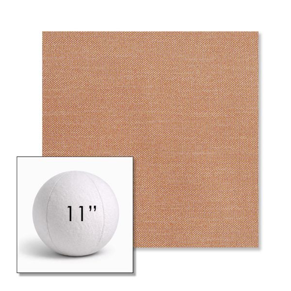 Picture of Kudos Peach | 11" Round Ball Pillow Sunbrella® Outdoor Pillow (3" Thick)