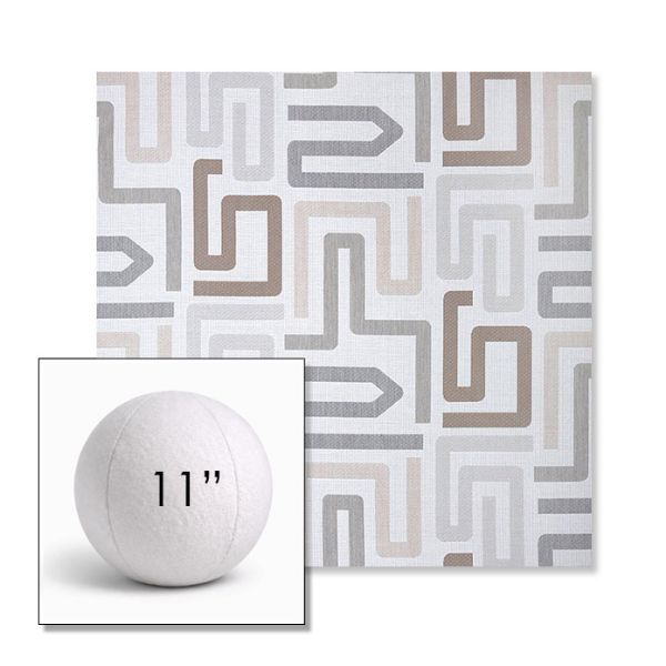 Picture of Labyrinth Cloud | 11" Round Ball Pillow Sunbrella® Outdoor Pillow (3" Thick)