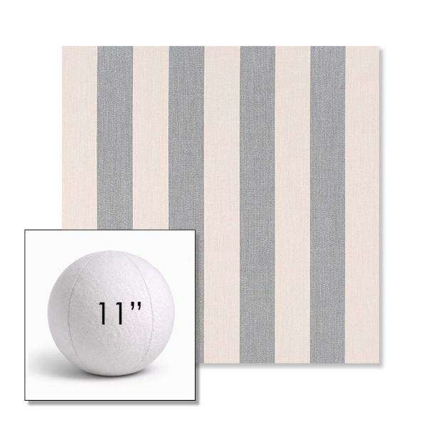 Picture of Leisure Denim | 11" Round Ball Pillow Sunbrella® Outdoor Pillow (3" Thick)