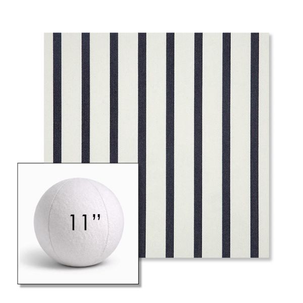 Picture of Lido Indigo | 11" Round Ball Pillow Sunbrella® Outdoor Pillow (3" Thick)