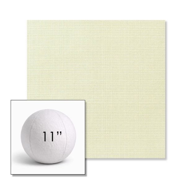 Picture of Linen Natural | 11" Round Ball Pillow Sunbrella® Outdoor Pillow (3" Thick)