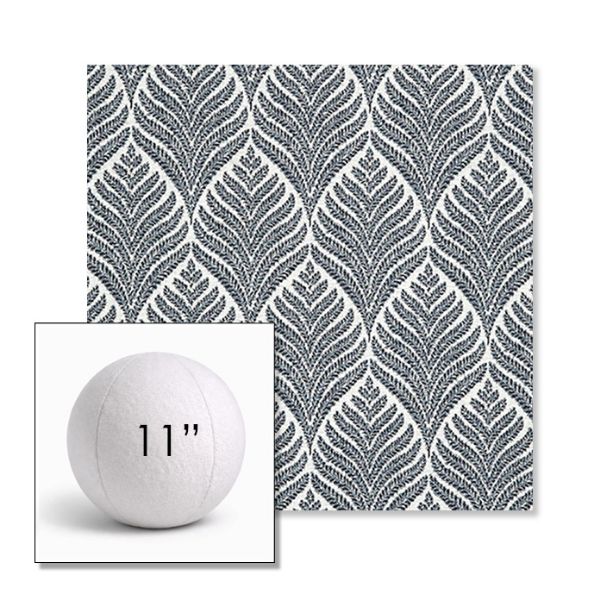 Picture of Linnaeus Indigo | 11" Round Ball Pillow Sunbrella® Outdoor Pillow (3" Thick)