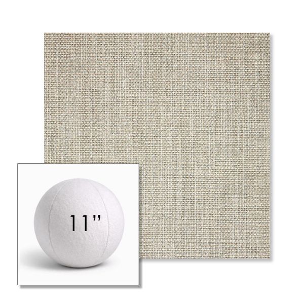 Picture of Linville Oyster | 11" Round Ball Pillow Sunbrella® Outdoor Pillow (3" Thick)