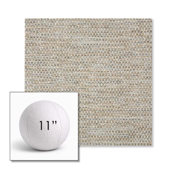 Picture of Mainstreet Dove | 11" Round Ball Pillow Sunbrella® Outdoor Pillow (3" Thick)