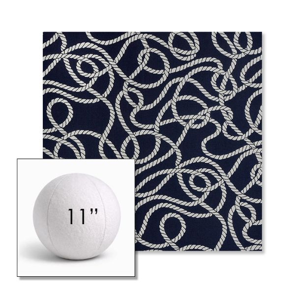 Picture of Maritime Nautical | 11" Round Ball Pillow Sunbrella® Outdoor Pillow (3" Thick)