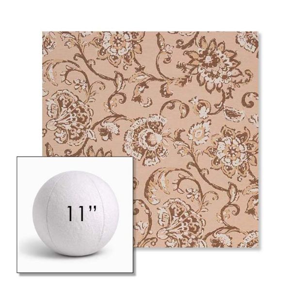 Picture of Martha Floral Dogwood | 11" Round Ball Pillow Sunbrella® Outdoor Pillow (3" Thick)