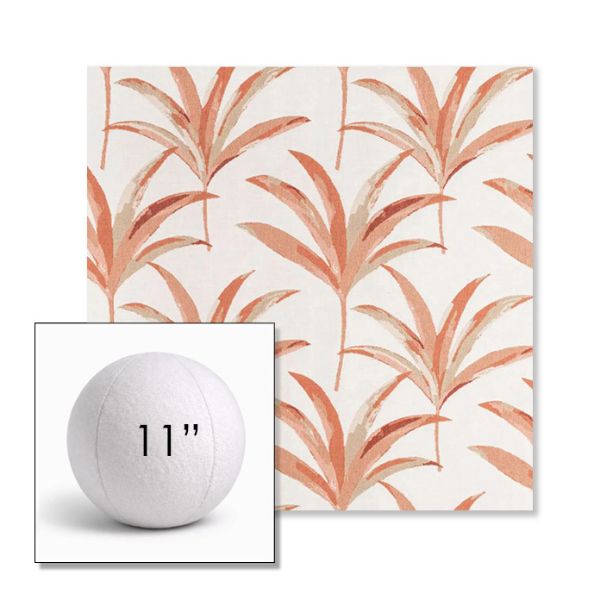 Picture of Martinique Mango | 11" Round Ball Pillow Sunbrella® Outdoor Pillow (3" Thick)