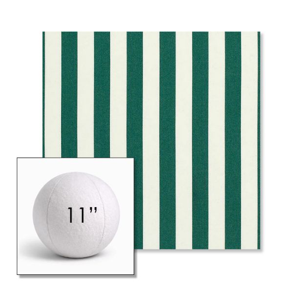 Picture of Mason Forest Green | 11" Round Ball Pillow Sunbrella® Outdoor Pillow (3" Thick)