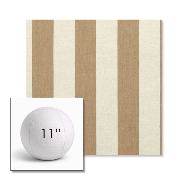 Picture of Maxim Heather Beige | 11" Round Ball Pillow Sunbrella® Outdoor Pillow (3" Thick)