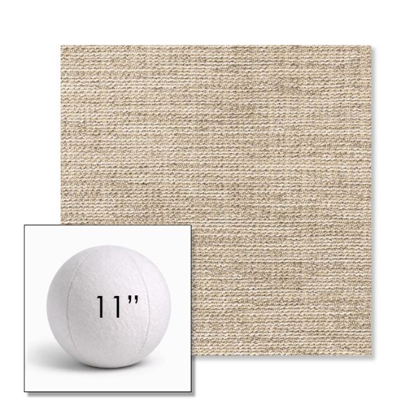 Picture of Momento Parchment | 11" Round Ball Pillow Sunbrella® Outdoor Pillow (3" Thick)
