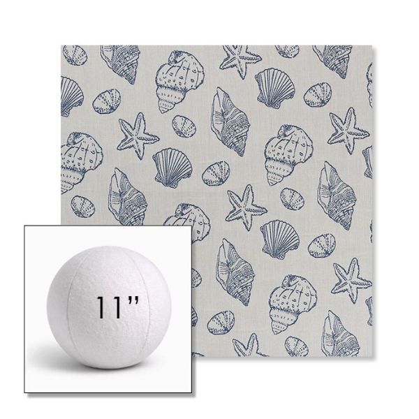 Picture of Nantucket Atlantis | 11" Round Ball Pillow Sunbrella® Outdoor Pillow (3" Thick)