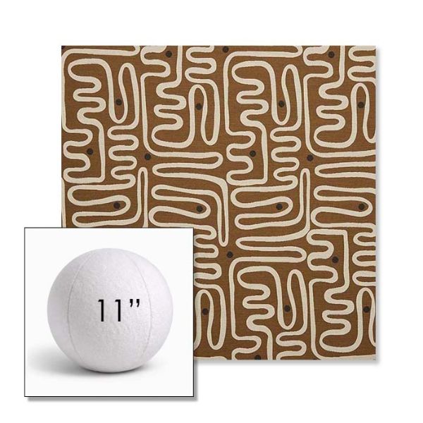 Picture of Nema Teak | 11" Round Ball Pillow Sunbrella® Outdoor Pillow (3" Thick)