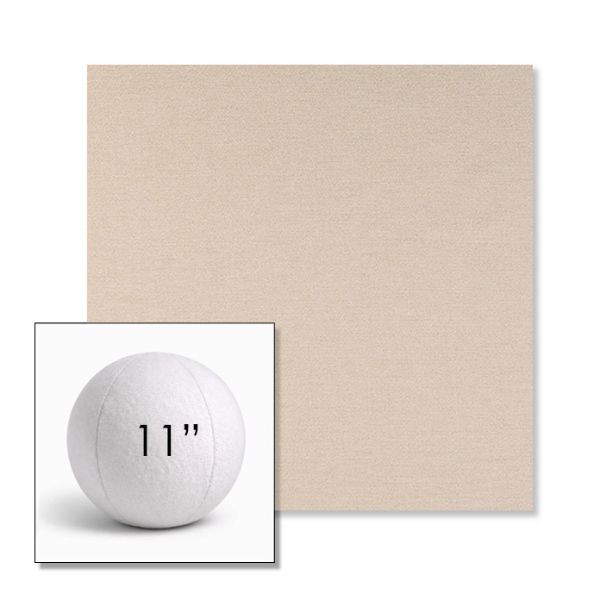 Picture of Nuance Eggshell | 11" Round Ball Pillow Sunbrella® Outdoor Pillow (3" Thick)