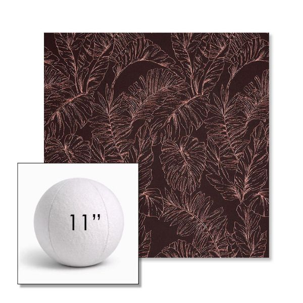 Picture of Palma Sangria | 11" Round Ball Pillow Sunbrella® Outdoor Pillow (3" Thick)