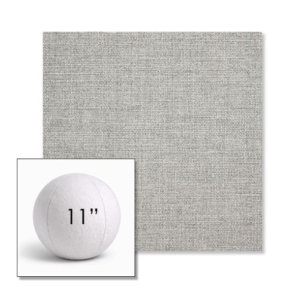 Picture of Piazza Pebble | 11" Round Ball Pillow Sunbrella® Outdoor Pillow (3" Thick)