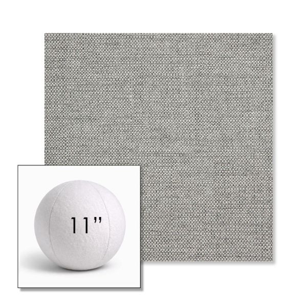 Picture of Piazza Stone | 11" Round Ball Pillow Sunbrella® Outdoor Pillow (3" Thick)