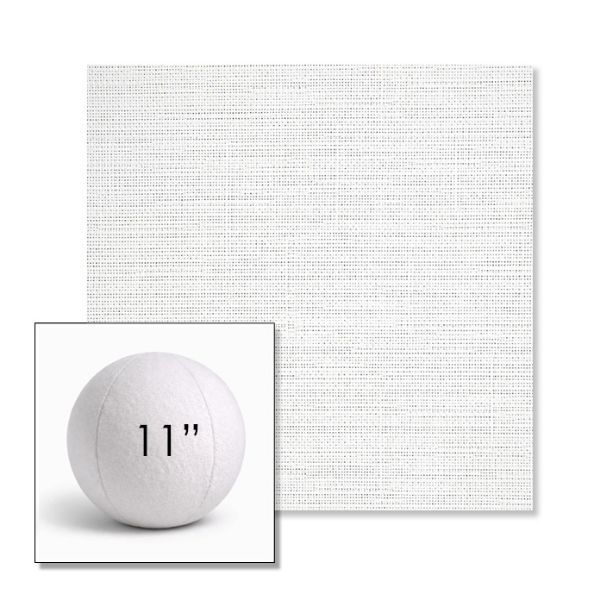 Picture of Piazza White | 11" Round Ball Pillow Sunbrella® Outdoor Pillow (3" Thick)