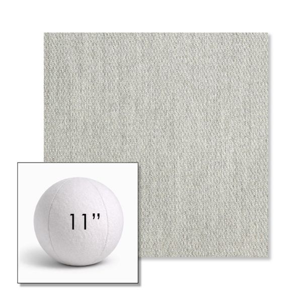 Picture of Pique Gravel | 11" Round Ball Pillow Sunbrella® Outdoor Pillow (3" Thick)