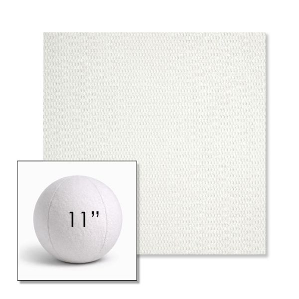Picture of Pique Salt | 11" Round Ball Pillow Sunbrella® Outdoor Pillow (3" Thick)