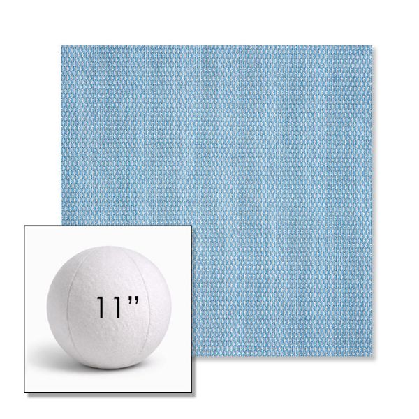 Picture of Pique Sky | 11" Round Ball Pillow Sunbrella® Outdoor Pillow (3" Thick)