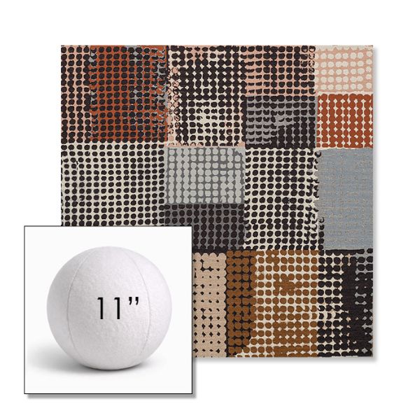 Picture of Pop Punchcard | 11" Round Ball Pillow Sunbrella® Outdoor Pillow (3" Thick)