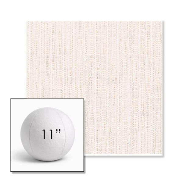 Picture of Poros Eggshell | 11" Round Ball Pillow Sunbrella® Outdoor Pillow (3" Thick)