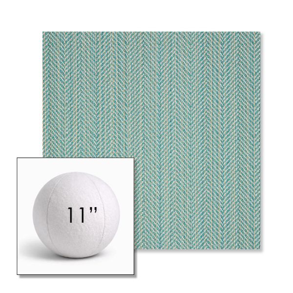 Picture of Posh Aqua | 11" Round Ball Pillow Sunbrella® Outdoor Pillow (3" Thick)