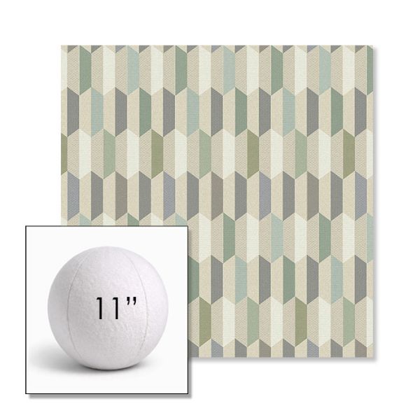 Picture of Precise Spring | 11" Round Ball Pillow Sunbrella® Outdoor Pillow (3" Thick)