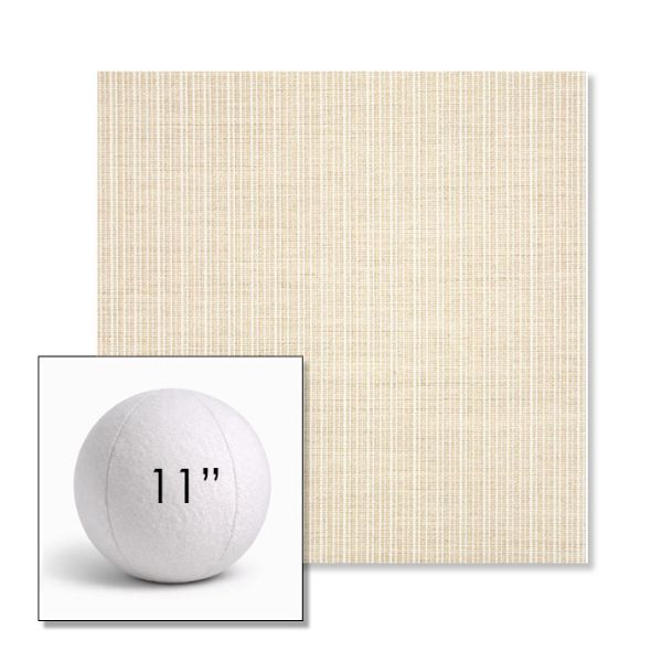 Picture of Proven Flax | 11" Round Ball Pillow Sunbrella® Outdoor Pillow (3" Thick)