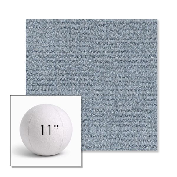 Picture of Remix Denim | 11" Round Ball Pillow Sunbrella® Outdoor Pillow (3" Thick)