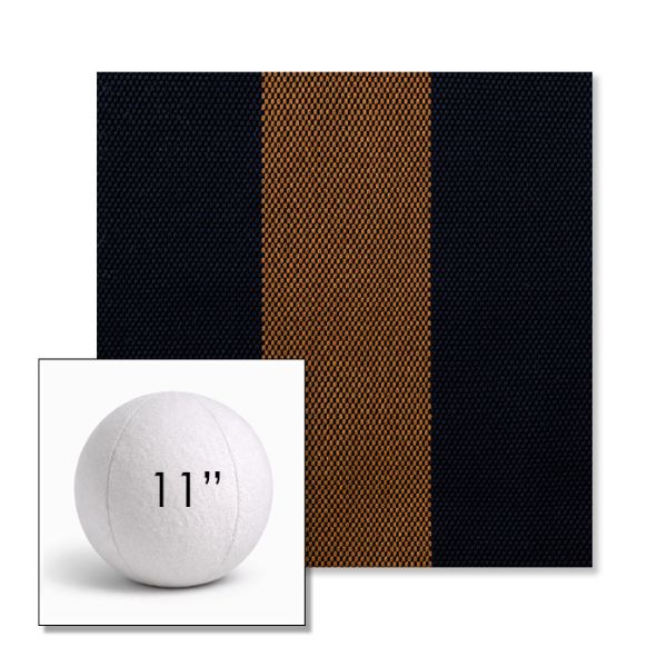 Picture of Rothko Bourbon Blue | 11" Round Ball Pillow Sunbrella® Outdoor Pillow (3" Thick)
