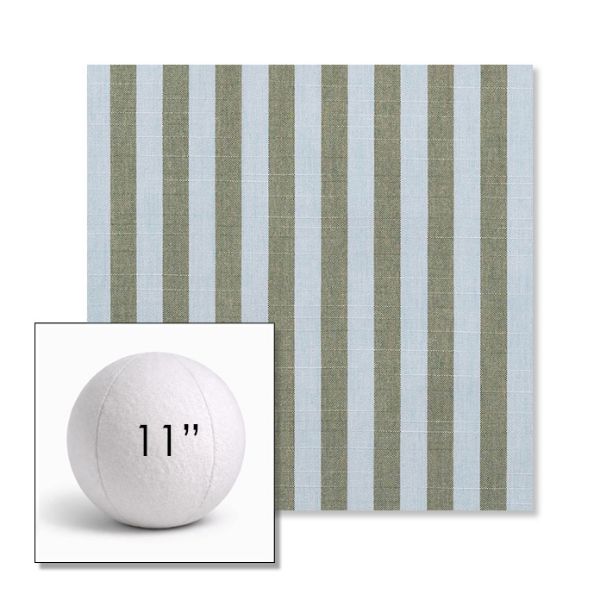 Picture of Sail Away Aloe | 11" Round Ball Pillow Sunbrella® Outdoor Pillow (3" Thick)