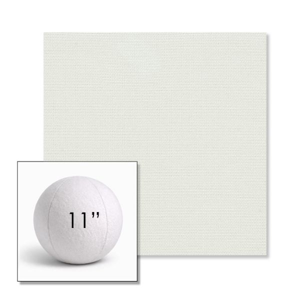 Picture of Sailcloth Salt | 11" Round Ball Pillow Sunbrella® Outdoor Pillow (3" Thick)