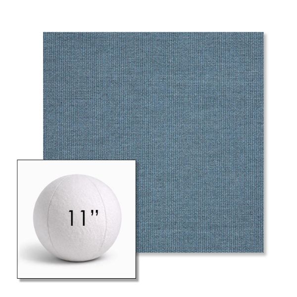 Picture of Spectrum Denim | 11" Round Ball Pillow Sunbrella® Outdoor Pillow (3" Thick)