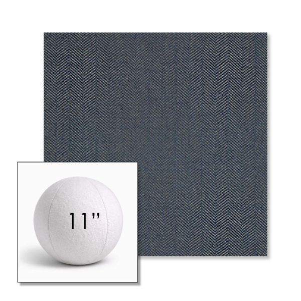Picture of Switch Denim | 11" Round Ball Pillow Sunbrella® Outdoor Pillow (3" Thick)